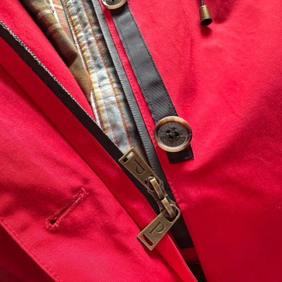 Pendleton Red Waterproof Hooded Plaid Lined Rain Jacket sz L - Picture 10 of 13
